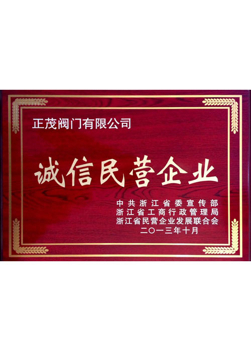 浙江省诚信民营企业